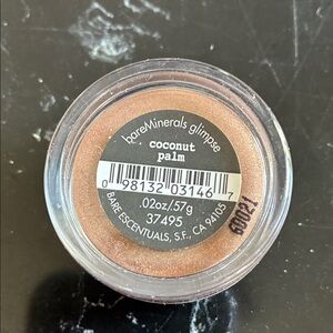 bareMinerals eyeshadow, coconut balm, new and sealed i.d. Black Round Container